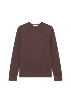 Round-neck cashmere sweater with rolled finishes - Ernest