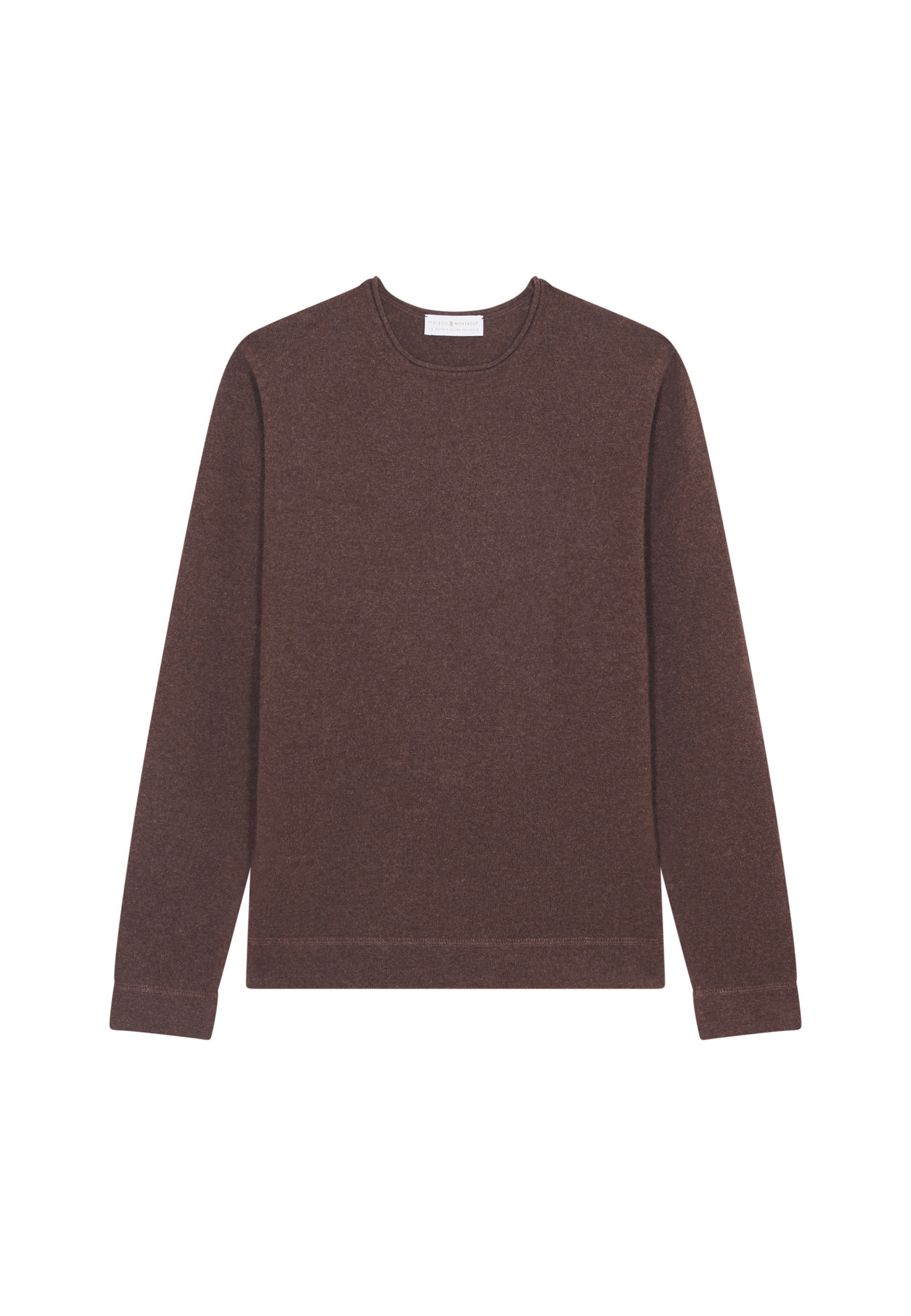 Round-neck cashmere sweater with rolled finishes - Ernest