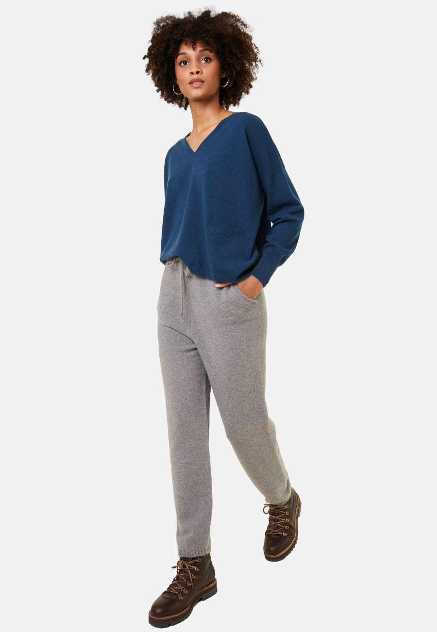 Joggers with pockets in recycled cashmere and wool - Anka