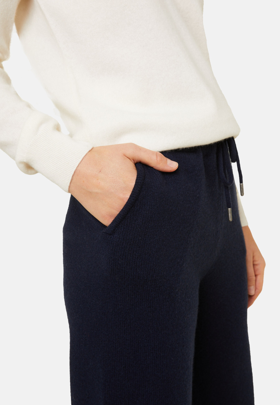 Calça jogger com bolsos em cashmere e lã reciclada - Anka