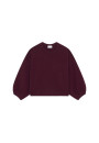 Round-neck sweater with balloon sleeves in recycled cashmere and wool - Lamara