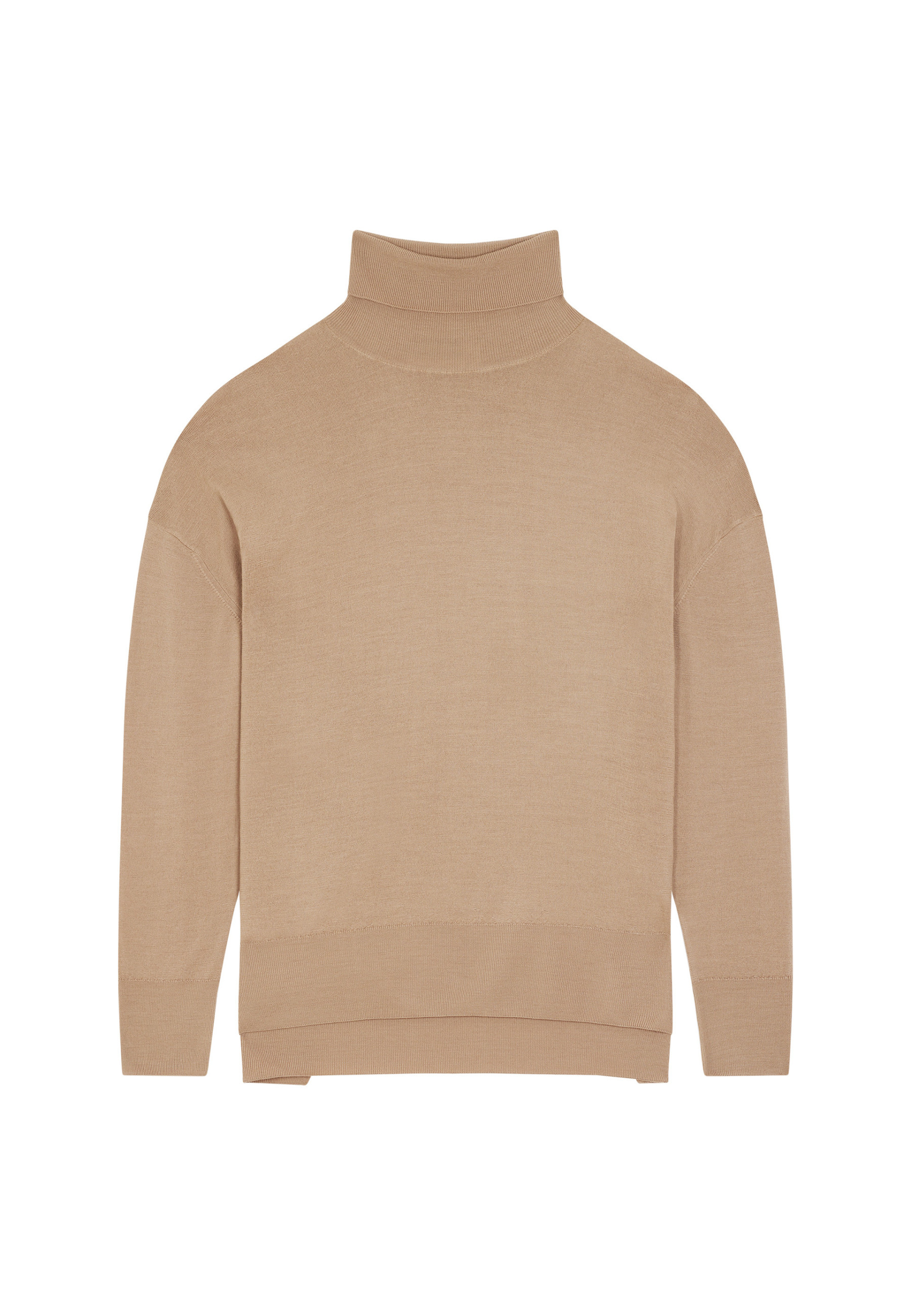Merino wool turtleneck sweater with slits - Amy