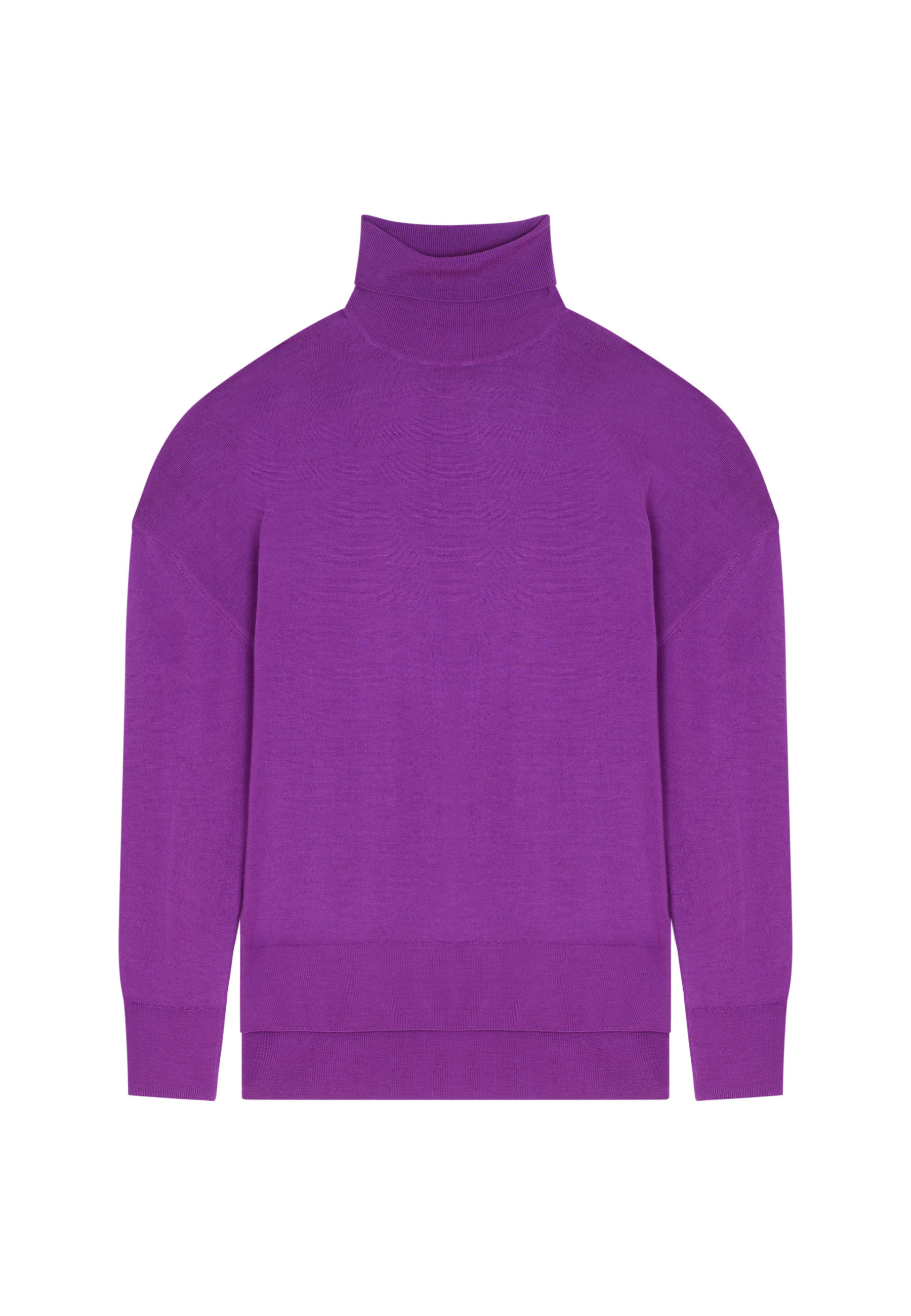 Merino wool turtleneck sweater with slits - Amy