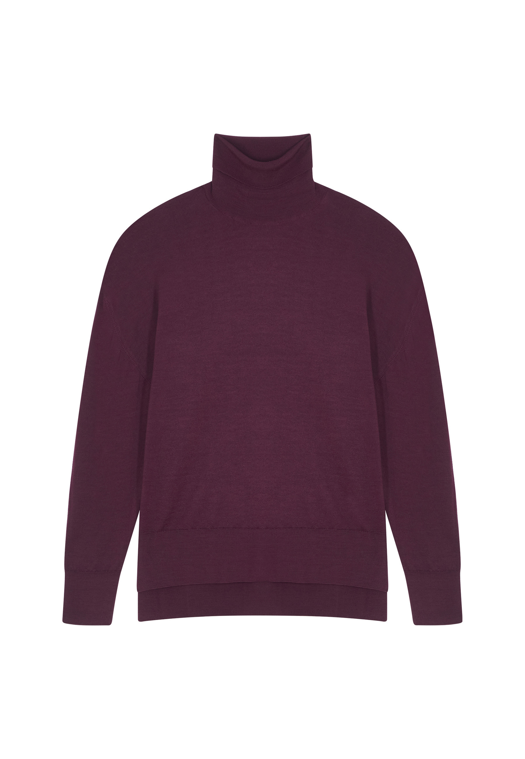 Merino wool turtleneck sweater with slits - Amy