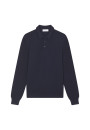Pull col polo avec logo en laine mérinos - Eni