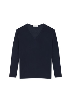 T-shirt manches longues en bambou cachemire à fentes - Aelys