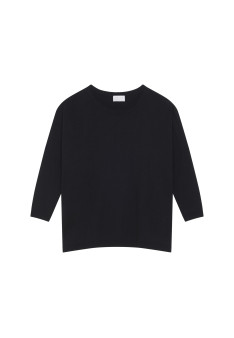 Pull ample col rond en laine mérinos - Azel 7801 ecru - 82 Ecru