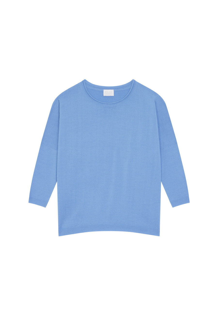 Suéter folgado de lã merino fina - Azel