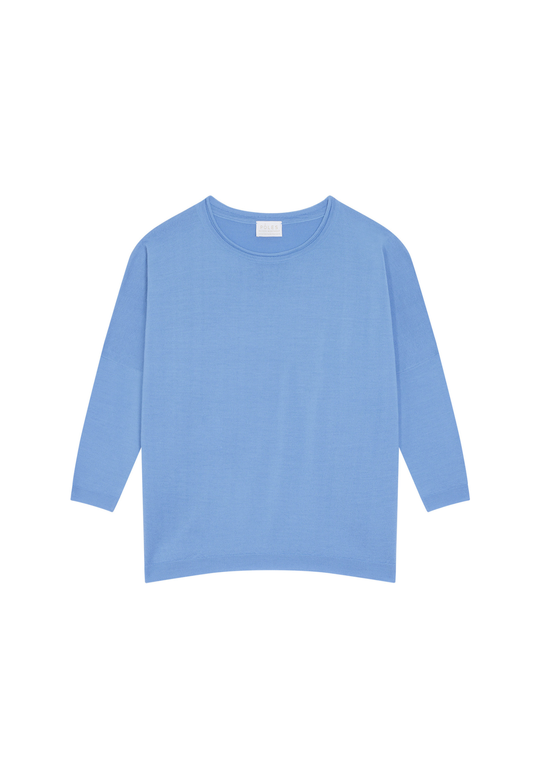 Pull ample col rond en laine mérinos - Azel 7801 ecru - 82 Ecru