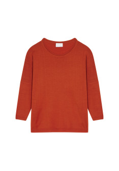 Loose-fitting merino wool round neck sweater - Azel