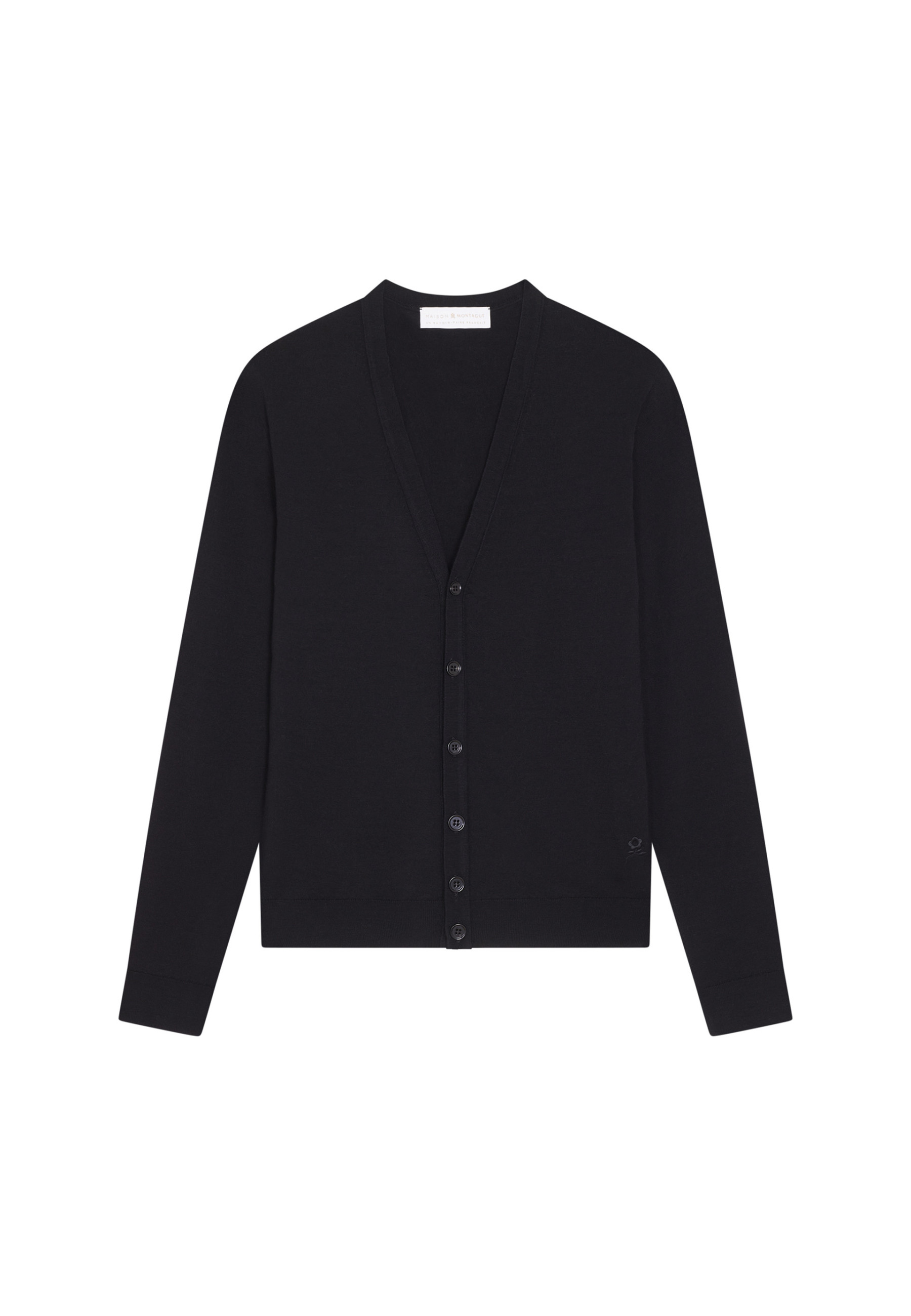 Buttoned vest with logo in merino wool - Etienne