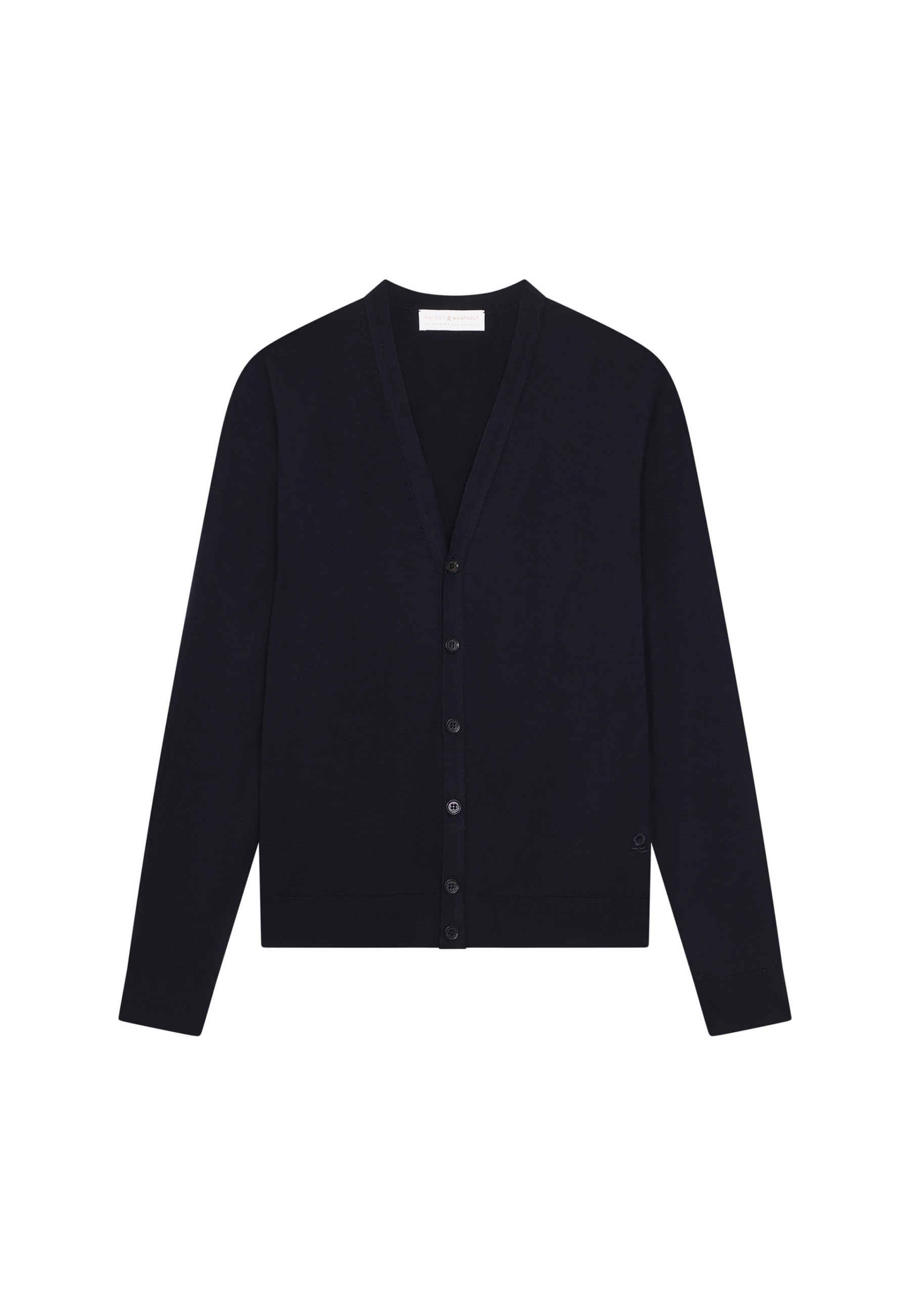 Buttoned vest with logo in merino wool - Etienne