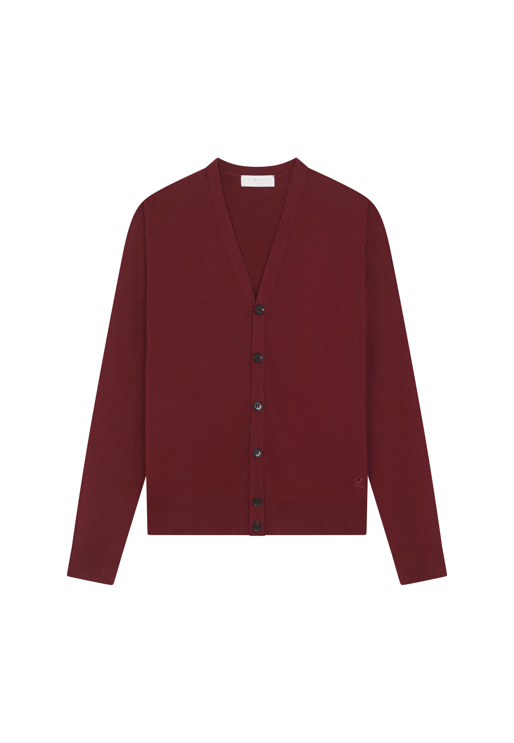 Buttoned vest with logo in merino wool - Etienne