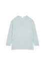 Loose V-neck sweater with pockets in merino wool - Albertine