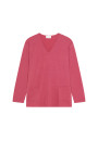 Loose V-neck sweater with pockets in merino wool - Albertine