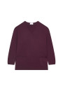 Loose V-neck sweater with pockets in merino wool - Albertine