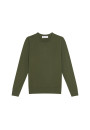 Pull col rond en laine mérinos - Asena 7850 foret - 83 Kaki