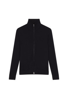 Zipped vest with logo in merino wool - Estian