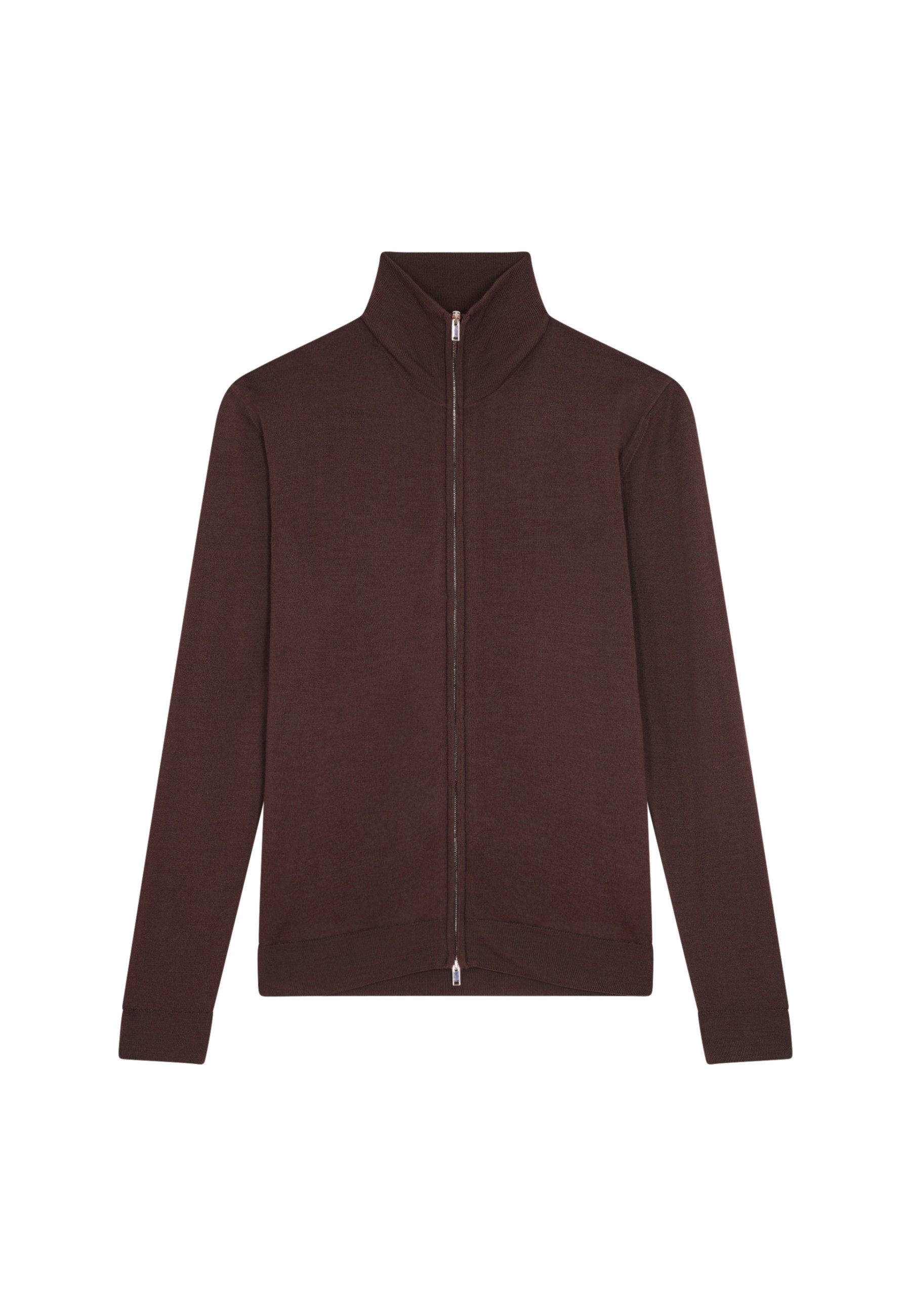 Gilet zippé avec logo en laine mérinos - Estian 7870 ecureuil - 92 Rouille