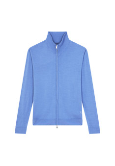 Zipped vest with logo in merino wool - Estian