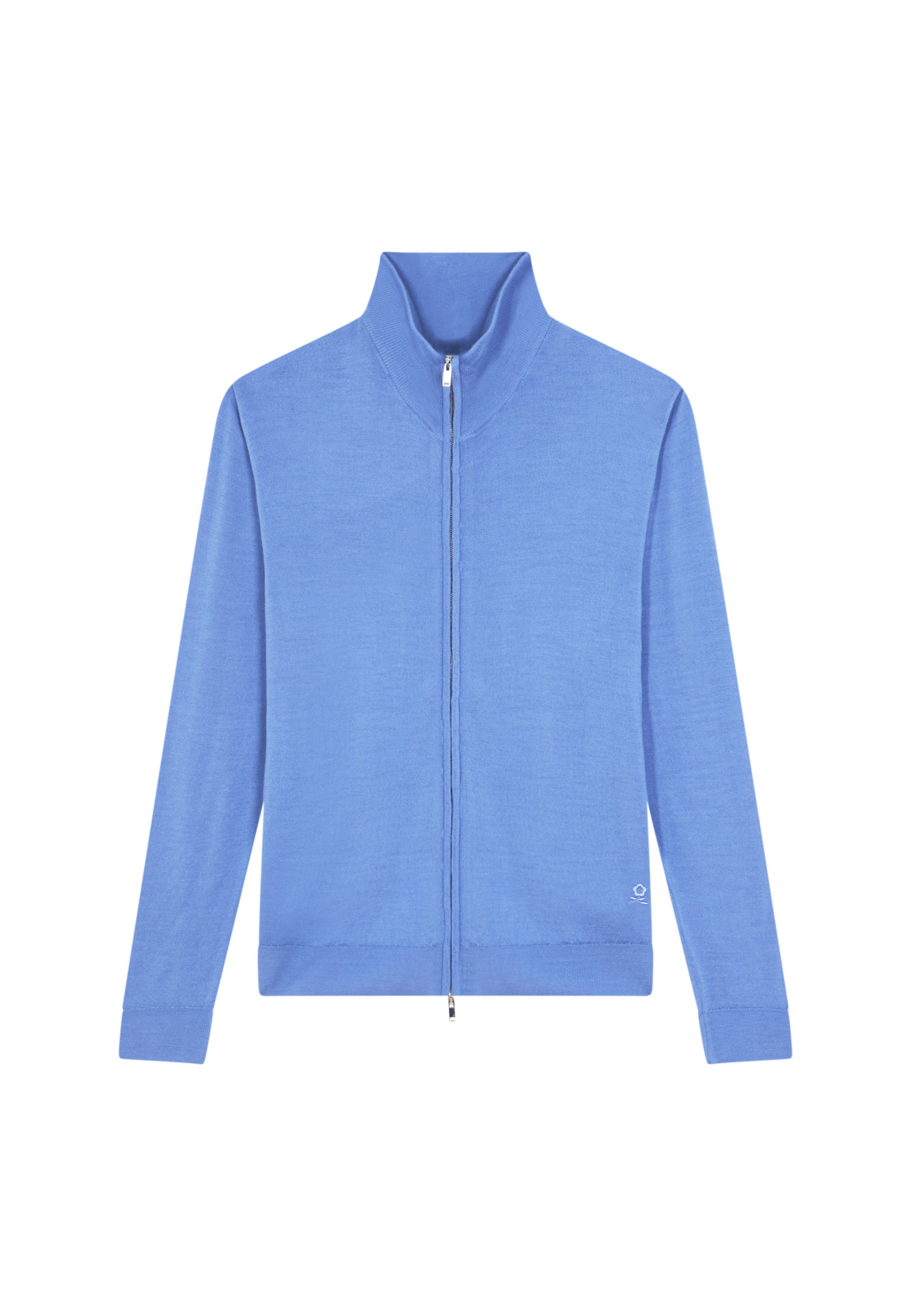 Zipped vest with logo in merino wool - Estian