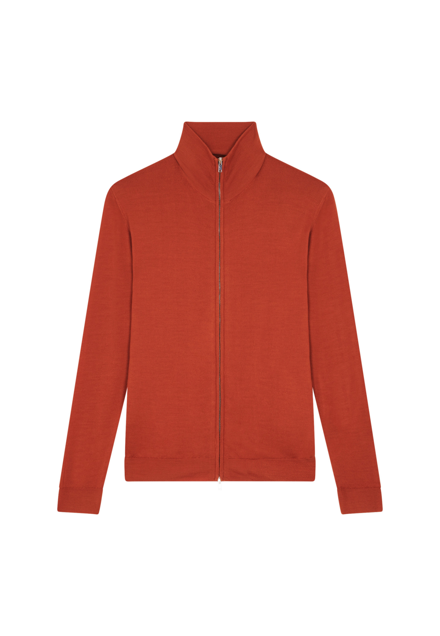 Gilet zippé avec logo en laine mérinos - Estian 7870 ecureuil - 92 Rouille