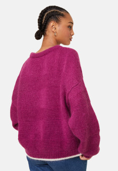 Pull ample bicolore en mohair - Gaby