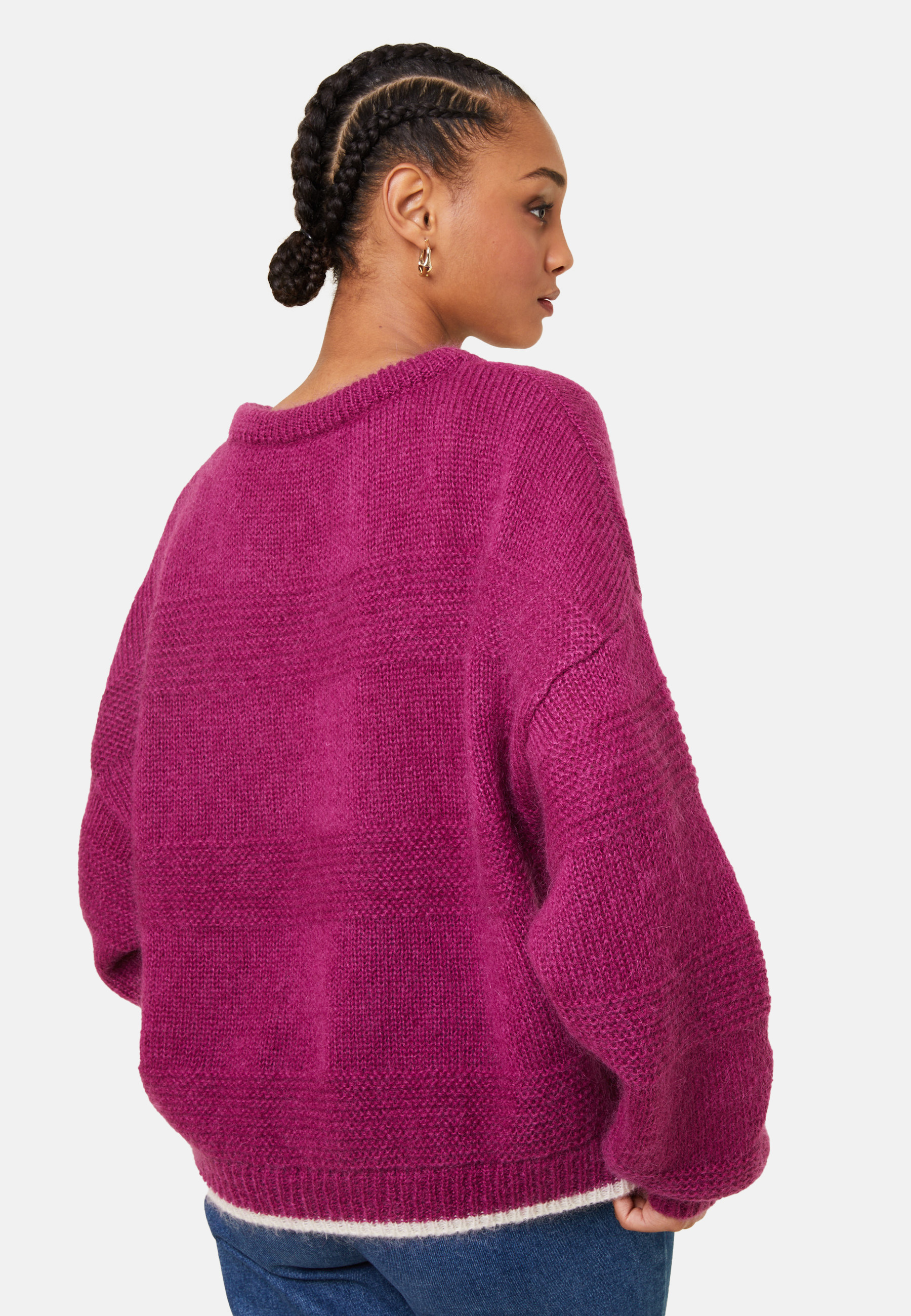 Loose two-tone mohair sweater - Gaby
