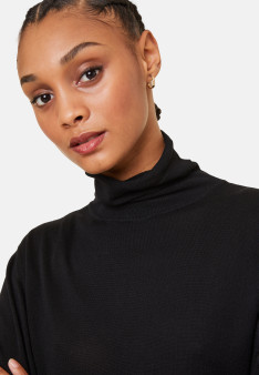 Bamboo cashmere turtleneck t-shirt - Aerio