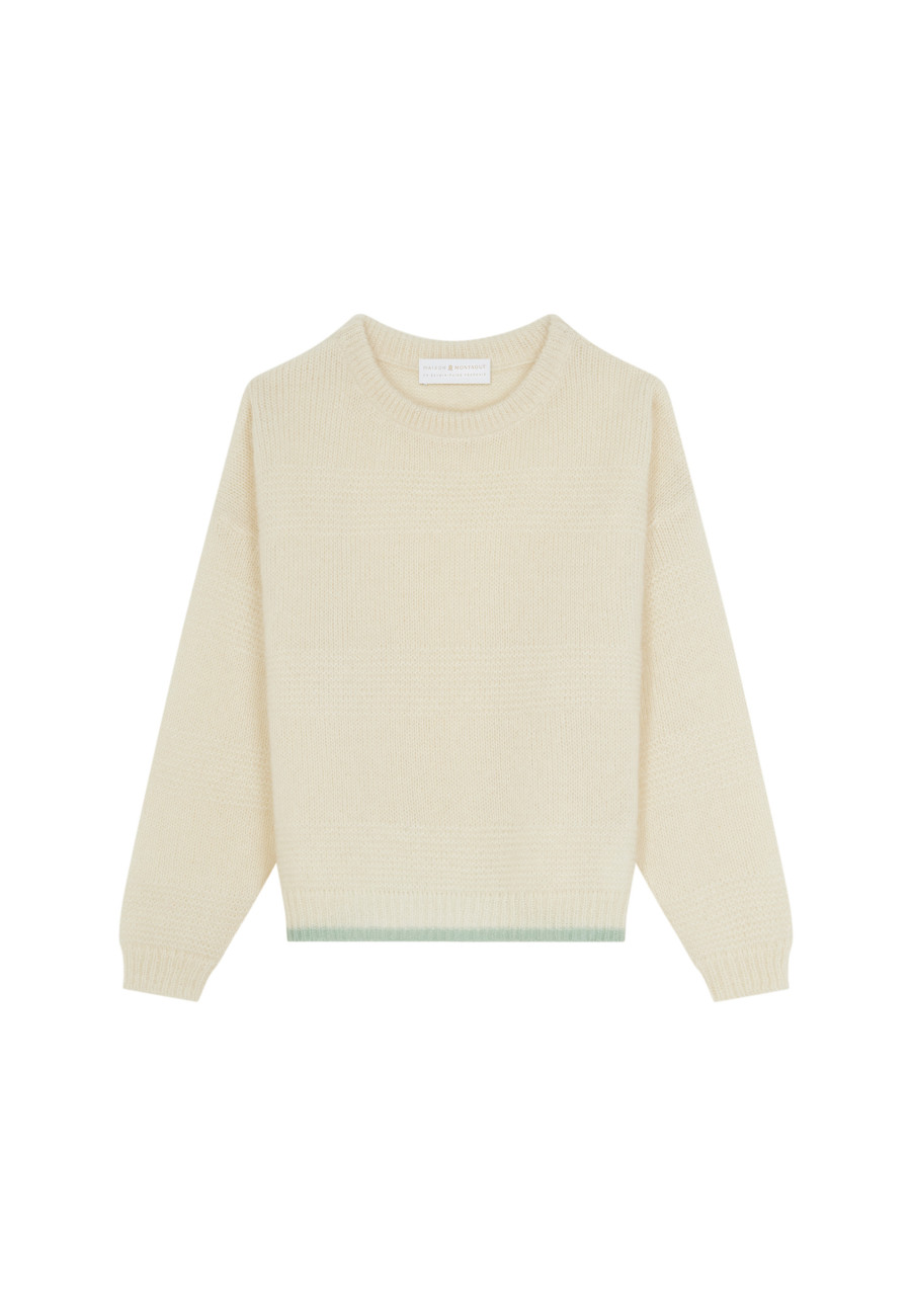 Loose two-tone mohair sweater - Gaby