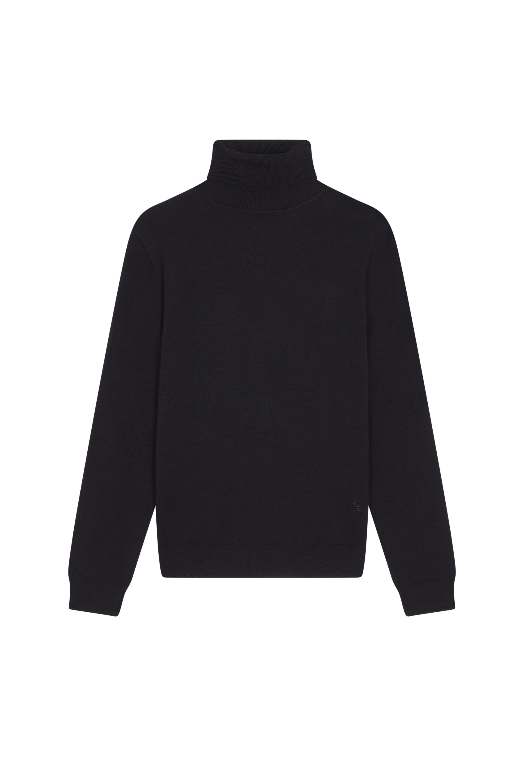Pull col roulé avec logo en laine mérinos - Enzo