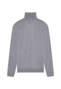 Turtleneck sweater with logo in merino wool - Enzo