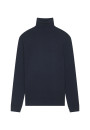 Turtleneck sweater with logo in merino wool - Enzo