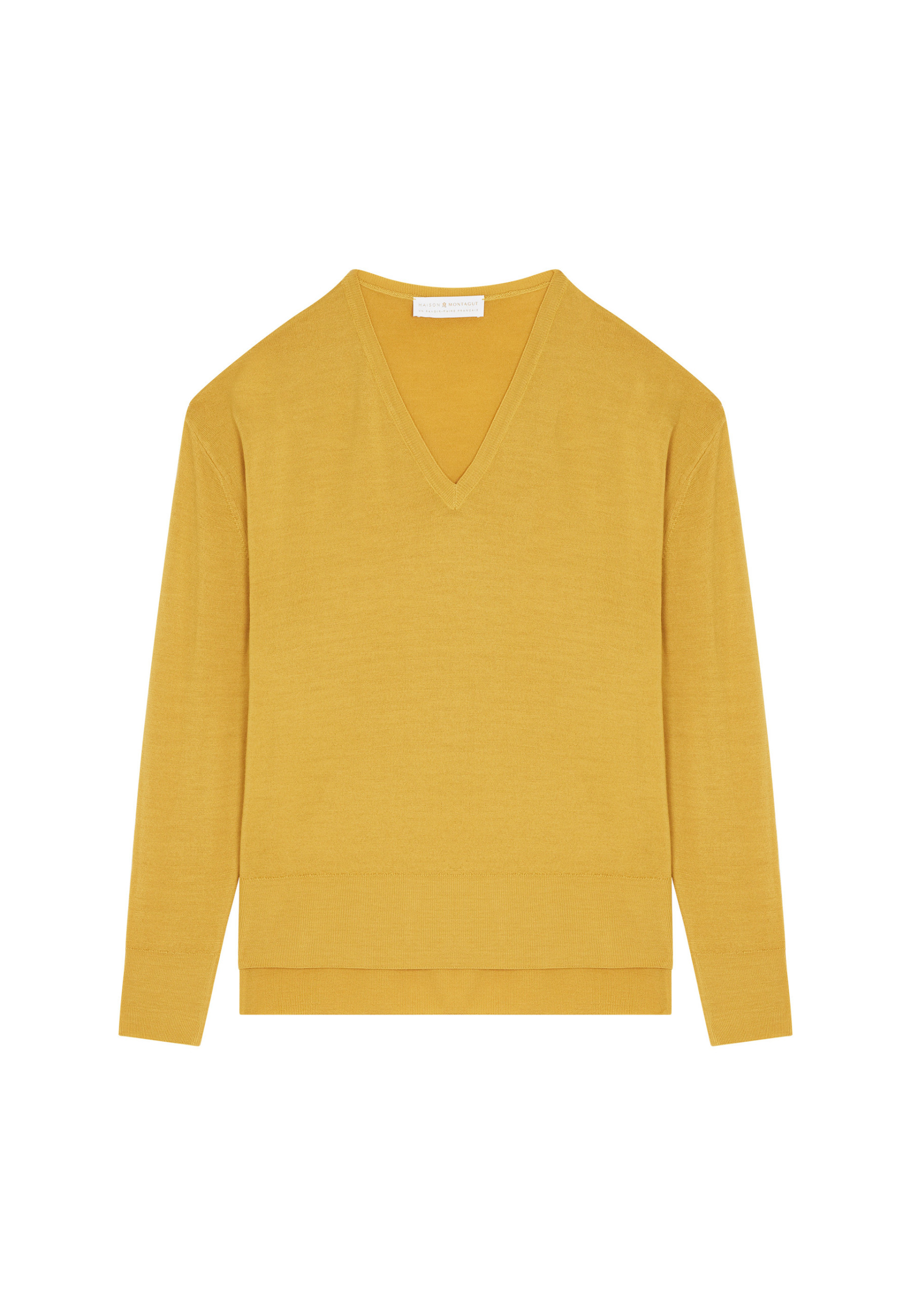 Merino wool V-neck sweater with slits - Aurora