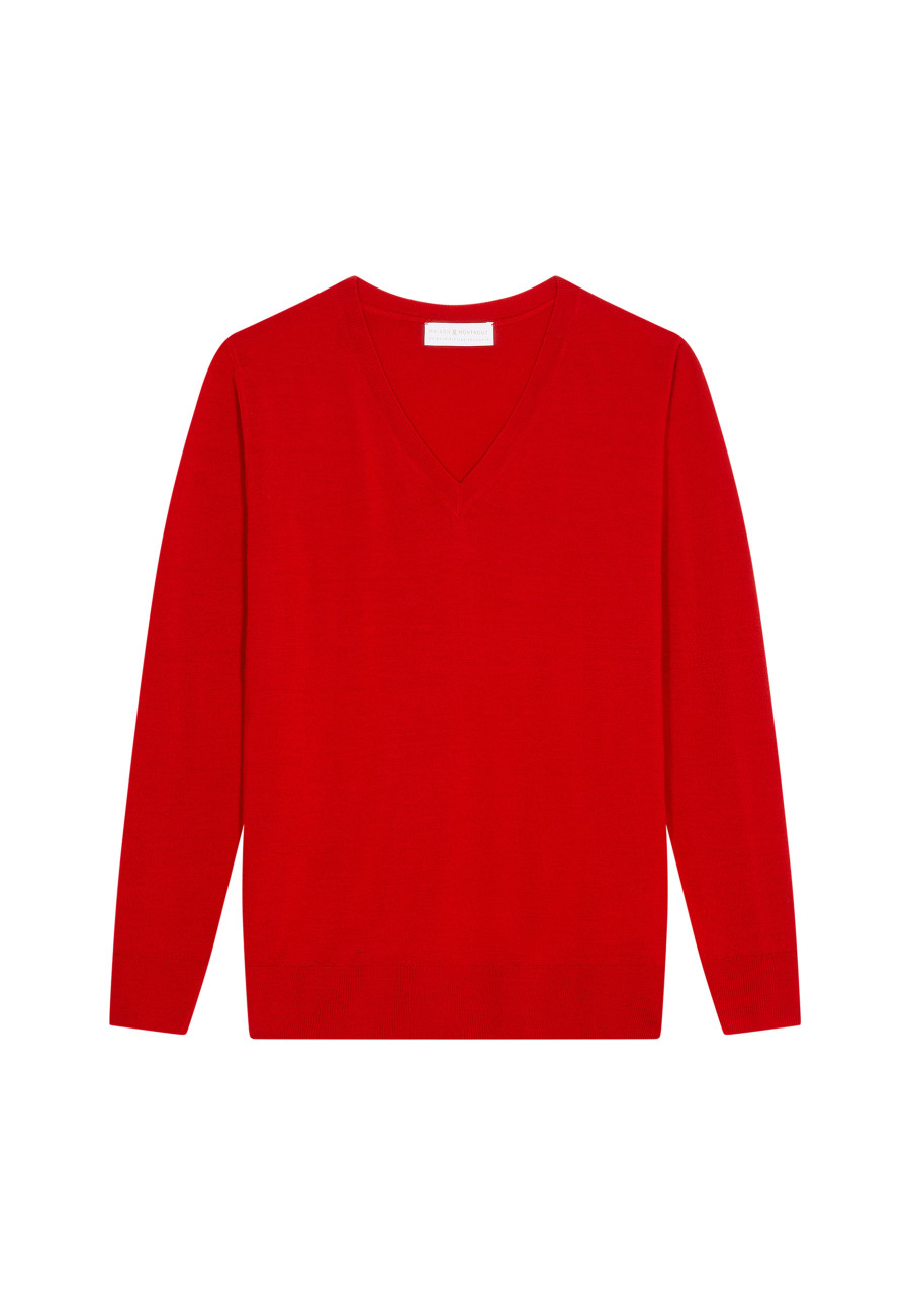 Merino wool V-neck sweater - Arya