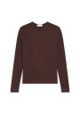 Round-neck merino wool sweater with rolled finishes - Rythme