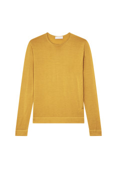 Round-neck merino wool sweater with rolled finishes - Rythme