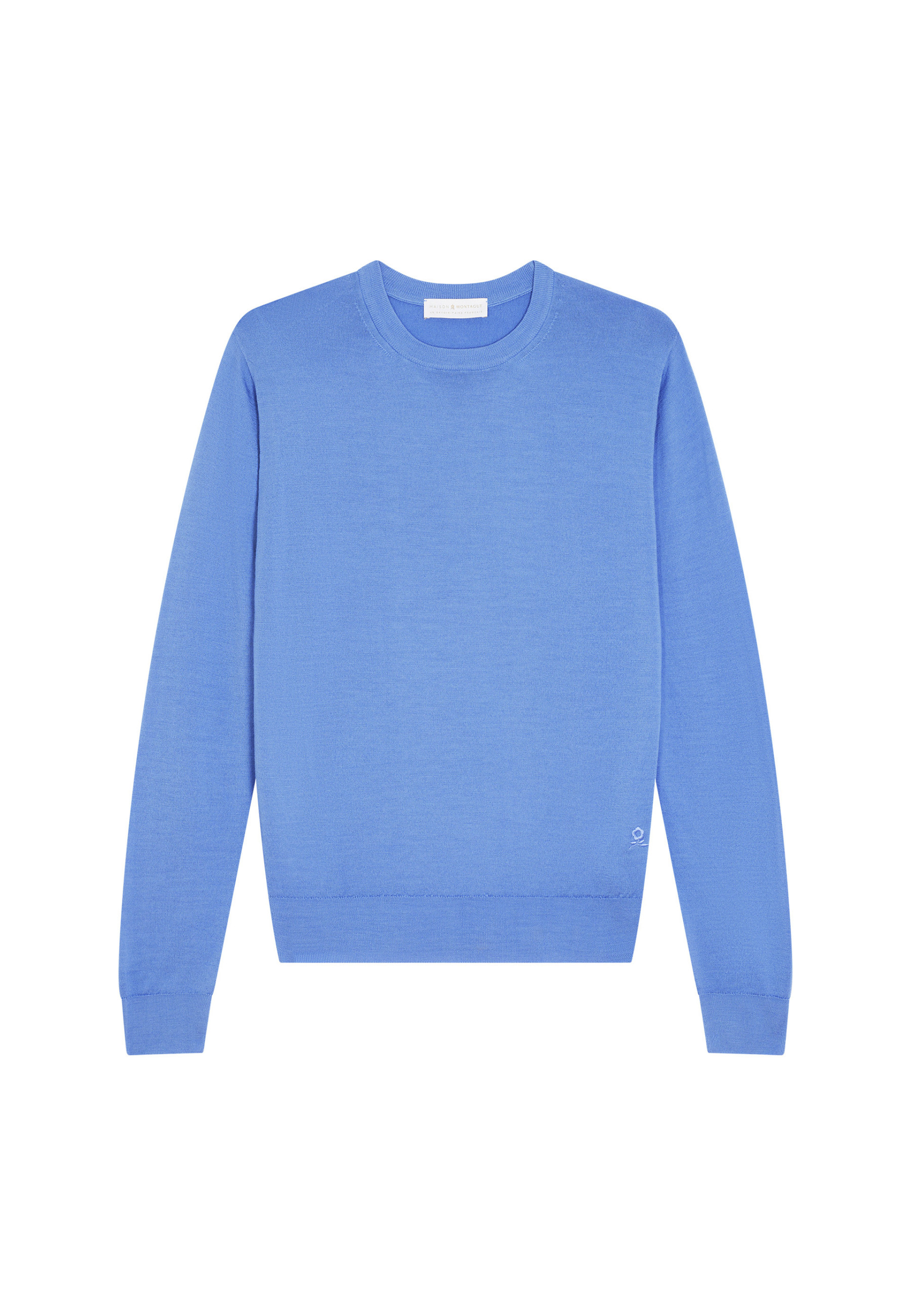 Crew neck sweater with logo in merino wool - Eddie