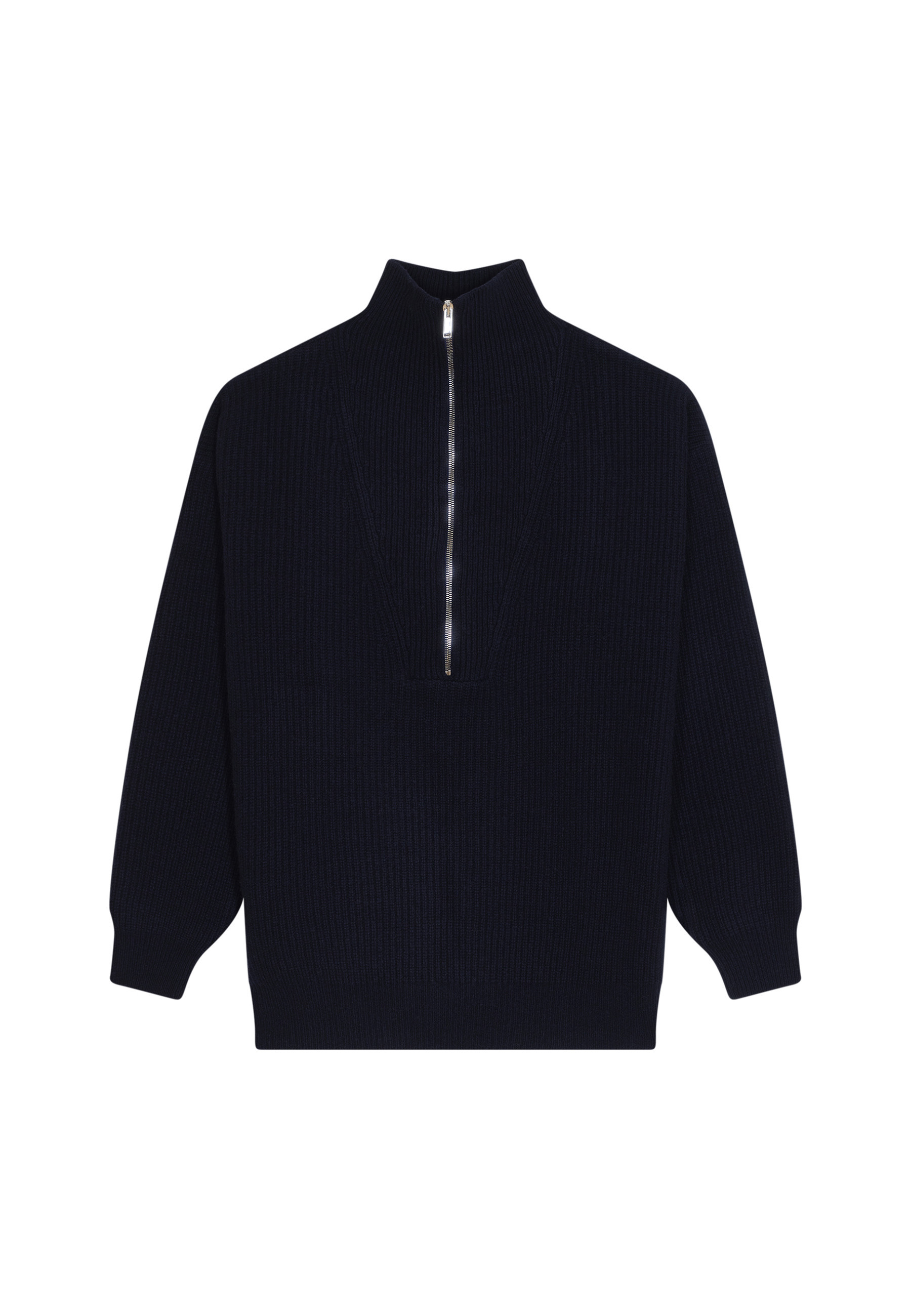 Recycled Wool and Cashmere Beaded Trucker Neck Sweater - English