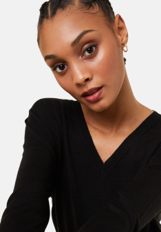 Merino wool V-neck sweater - Arya