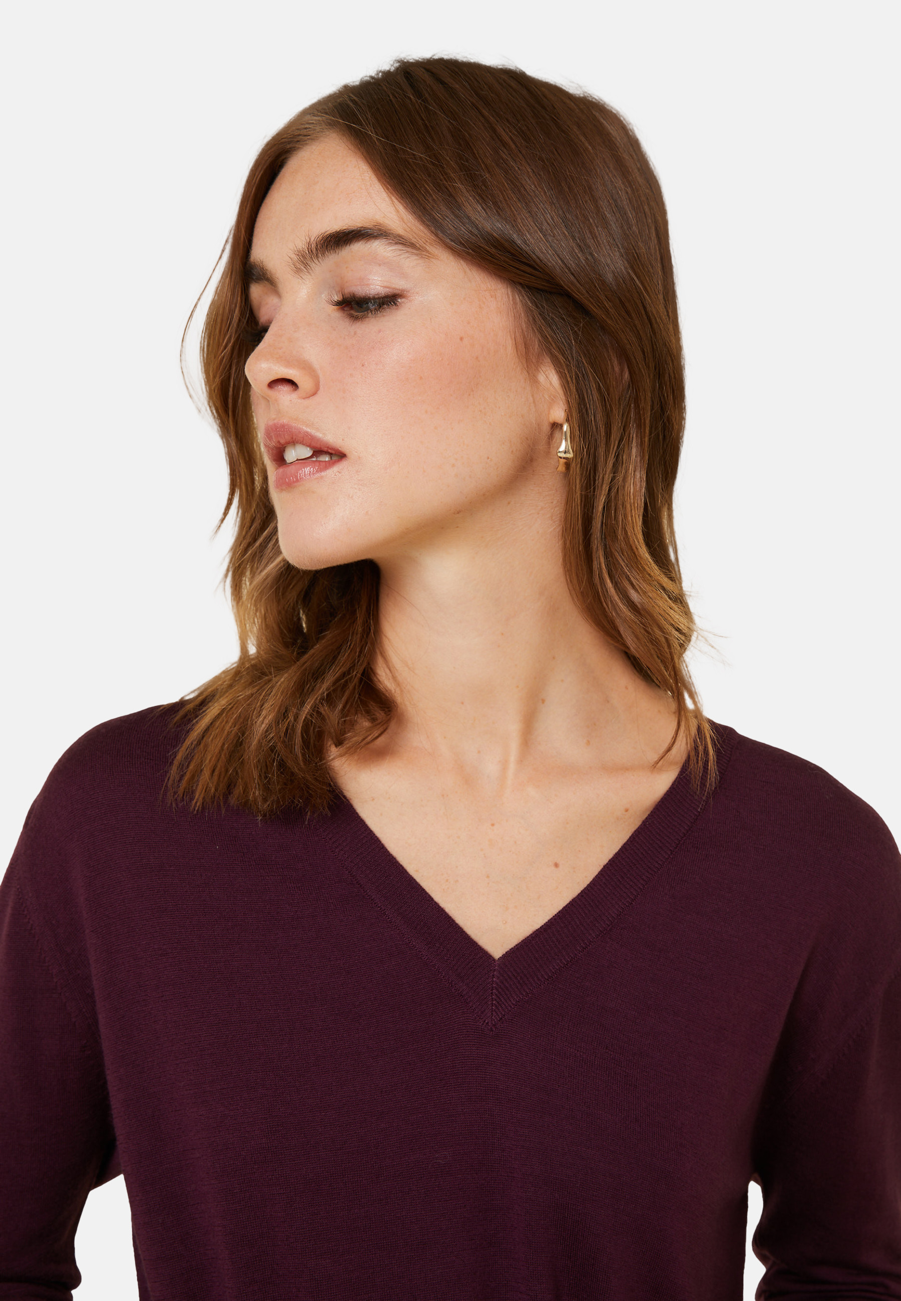 Merino wool V-neck sweater - Arya