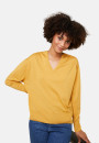 Merino wool V-neck sweater with slits - Aurora