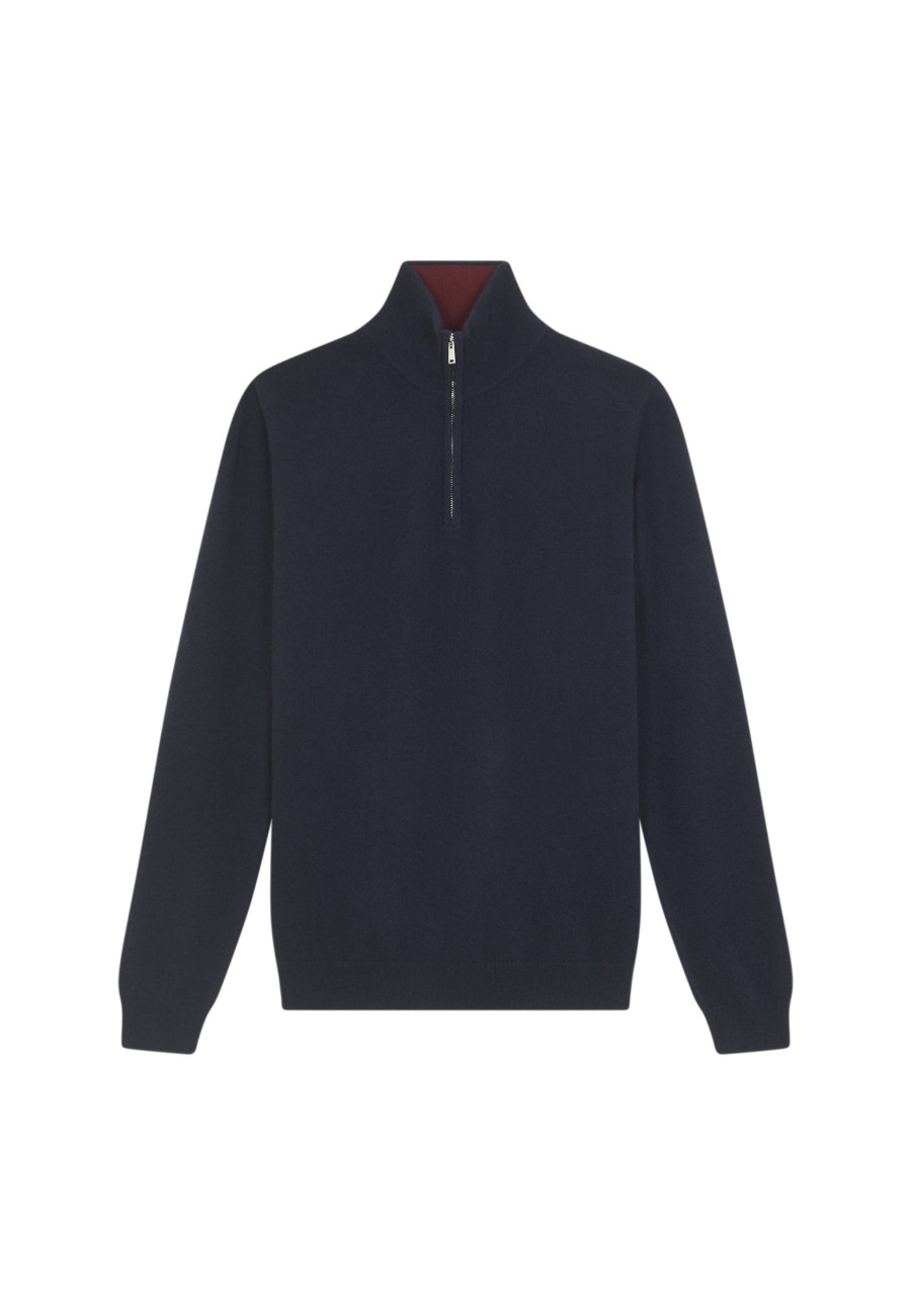 Cashmere sweater with trucker collar - Emile