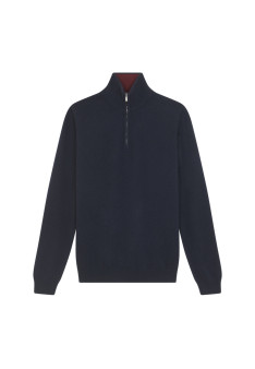 Cashmere sweater with trucker collar - Emile
