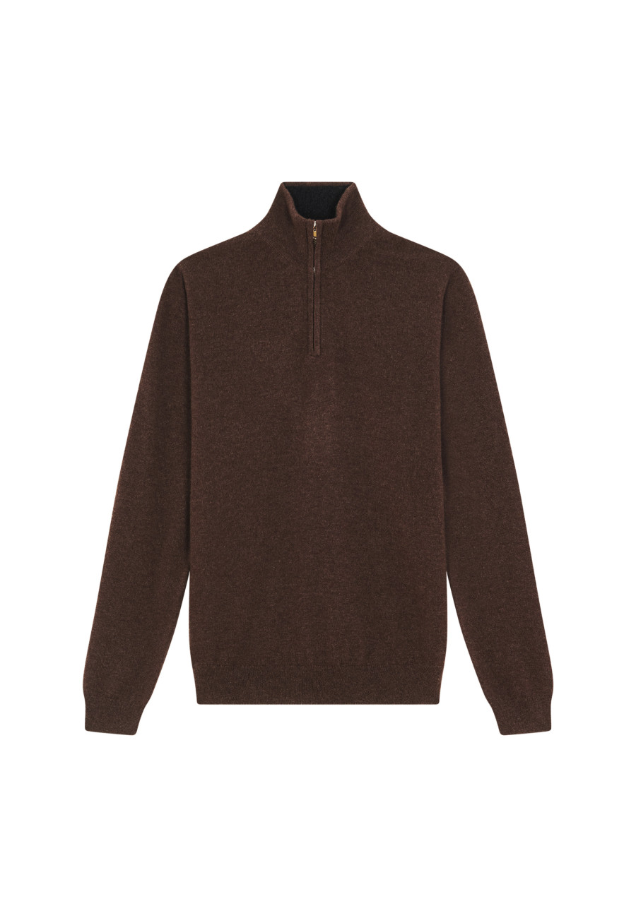 Cashmere sweater with trucker collar - Emile