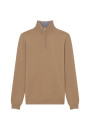 Cashmere sweater with trucker collar - Emile