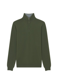 Cashmere sweater with trucker collar - Emile