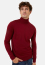 Turtleneck sweater with logo in merino wool - Enzo