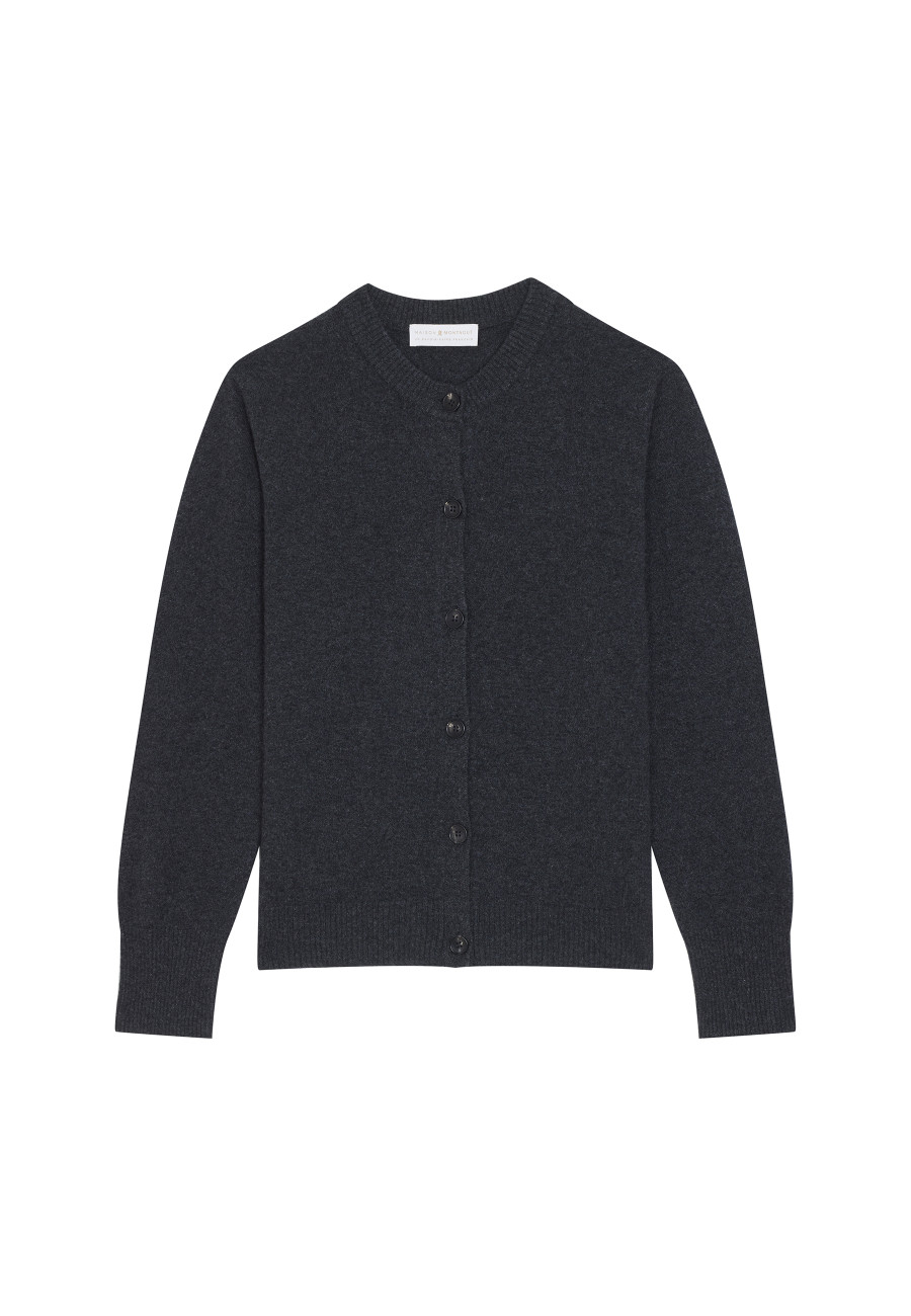 Cardigan Cashmere com gola redonda e botões - Ari