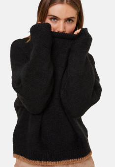 Pull ample bicolore en mohair - Gaby